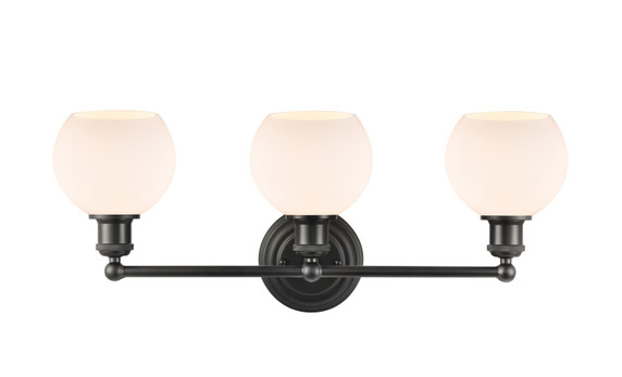 Bathroom Fixtures Three Lights by Innovations ( 405 | 341-3W-BK-G121-6-LED Concord ) 