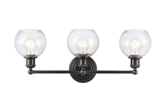Bathroom Fixtures Three Lights by Innovations ( 405 | 341-3W-BK-G124-6-LED Concord ) 