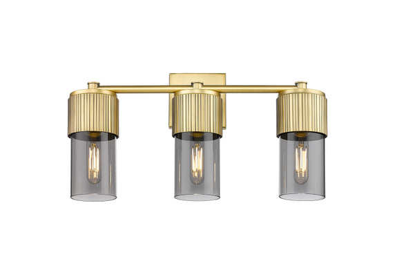 Bathroom Fixtures Three Lights by Innovations ( 405 | 428-3W-BB-G428-7SM Downtown Urban ) 