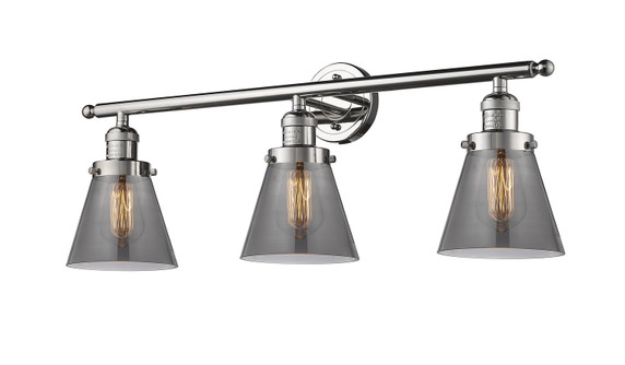 Bathroom Fixtures Three Lights by Innovations ( 405 | 205-PN-G63-LED Franklin Restoration ) 