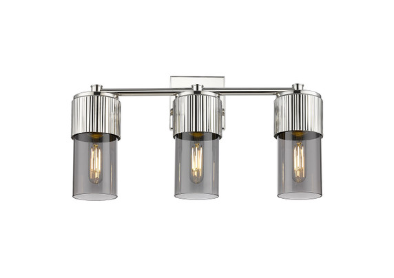 Bathroom Fixtures Three Lights by Innovations ( 405 | 428-3W-PN-G428-7SM Downtown Urban ) 