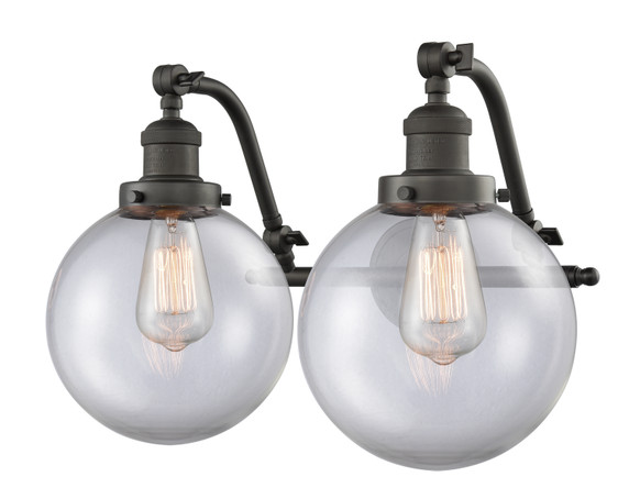 Bathroom Fixtures Two Lights by Innovations ( 405 | 515-2W-OB-G202-8 Franklin Restoration ) 