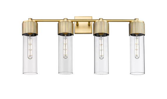 Bathroom Fixtures Four Lights by Innovations ( 405 | 428-4W-BB-G428-12CL Downtown Urban ) 