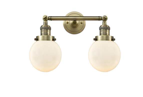 Bathroom Fixtures Two Lights by Innovations ( 405 | 208-AB-G201-6-LED Franklin Restoration ) 