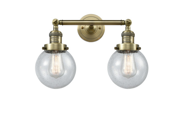 Bathroom Fixtures Two Lights by Innovations ( 405 | 208-AB-G204-6-LED Franklin Restoration ) 