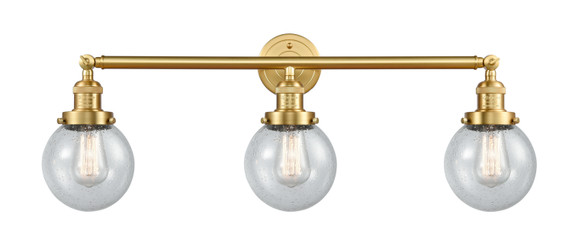Bathroom Fixtures Three Lights by Innovations ( 405 | 205-SG-G204-6 Franklin Restoration ) 