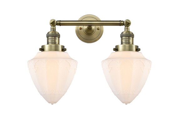 Bathroom Fixtures Two Lights by Innovations ( 405 | 208-AB-G661-7 Franklin Restoration ) 