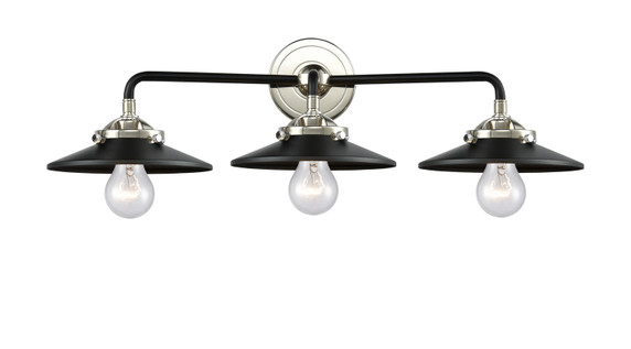 Bathroom Fixtures Three Lights by Innovations ( 405 | 284-3W-BPN-M6-BK Nouveau ) 