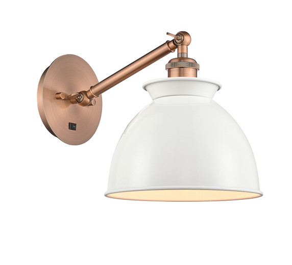 Sconces Single Glass by Innovations ( 405 | 317-1W-AC-M14-W-LED Ballston ) 