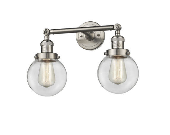 Bathroom Fixtures Two Lights by Innovations ( 405 | 208-SN-G202-6 Franklin Restoration ) 