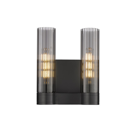 Bathroom Fixtures Two Lights by Innovations ( 405 | 429-2W-BK-G429-11SM Downtown Urban ) 