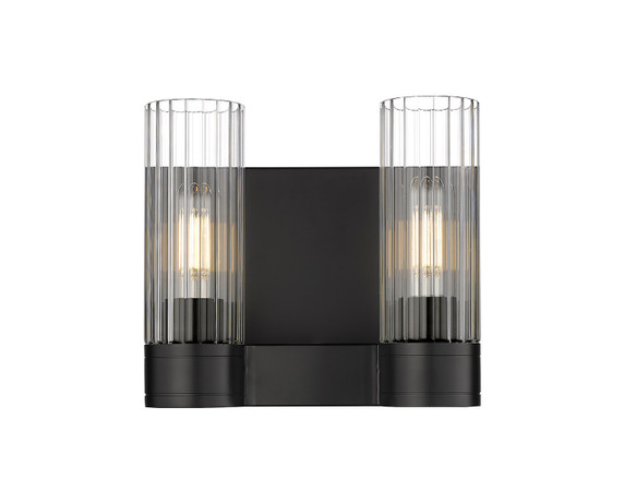 Bathroom Fixtures Two Lights by Innovations ( 405 | 429-2W-BK-G429-8CL Downtown Urban ) 