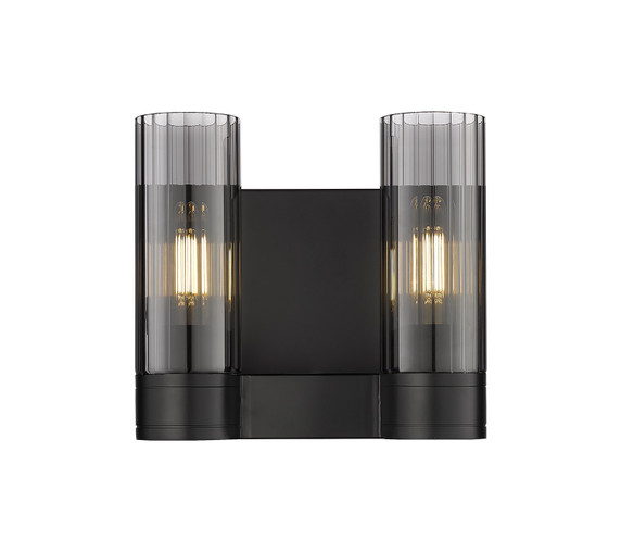 Bathroom Fixtures Two Lights by Innovations ( 405 | 429-2W-BK-G429-8SM Downtown Urban ) 