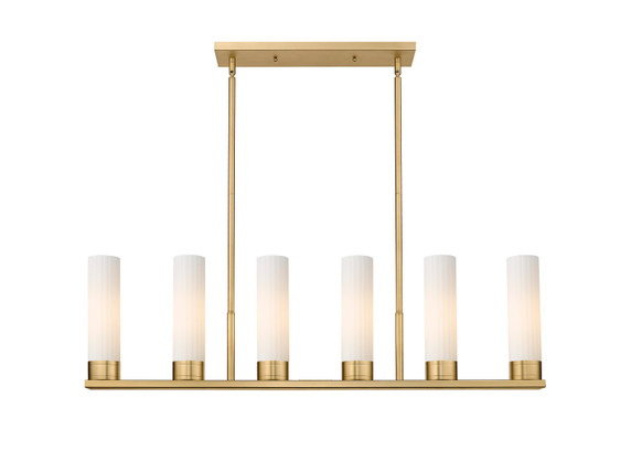 Linear/Island 4 Light + by Innovations ( 405 | 429-6I-BB-G429-11WH Downtown Urban ) 