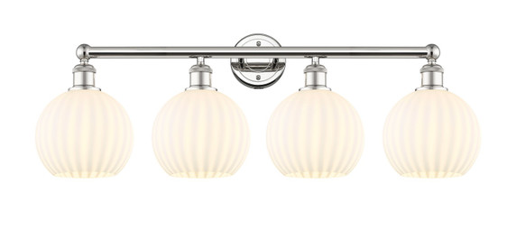 Bathroom Fixtures Four Lights by Innovations ( 405 | 616-4W-PN-G1217-8WV Edison ) 