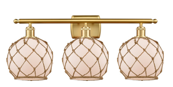 Bathroom Fixtures Three Lights by Innovations ( 405 | 516-3W-SG-G121-8RB Ballston ) 