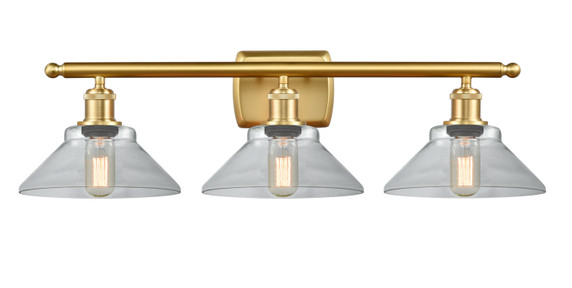 Bathroom Fixtures Three Lights by Innovations ( 405 | 516-3W-SG-G132 Ballston ) 
