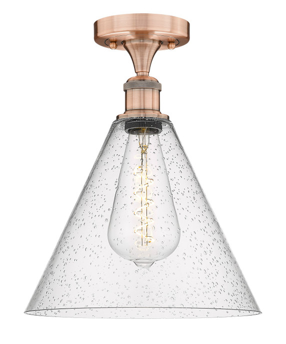 Semi-Flush Mts. Glass Down by Innovations ( 405 | 616-1F-AC-GBC-124 Edison ) 