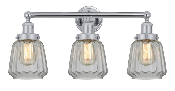 Bathroom Fixtures Three Lights by Innovations ( 405 | 616-3W-PC-G142 Edison ) 