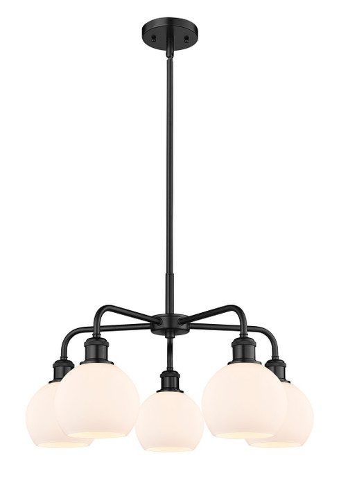 Mid. Chandeliers Glass Down by Innovations ( 405 | 516-5CR-BK-G121-6 Ballston ) 