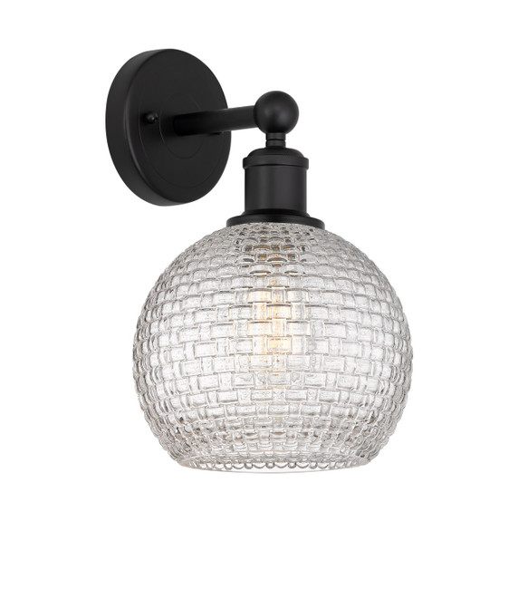 Sconces Single Glass by Innovations ( 405 | 616-1W-BK-G122C-8CL Edison ) 