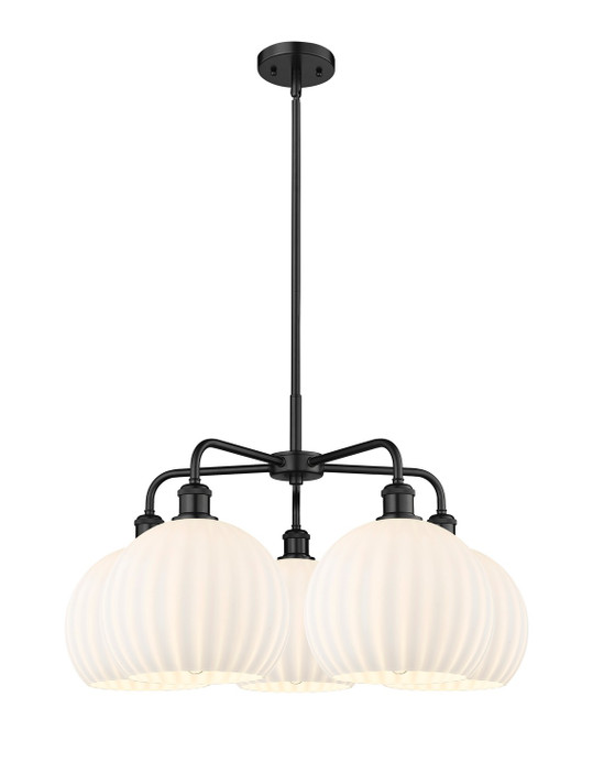 Mid. Chandeliers Glass Down by Innovations ( 405 | 516-5CR-BK-G1217-10WV Ballston ) 