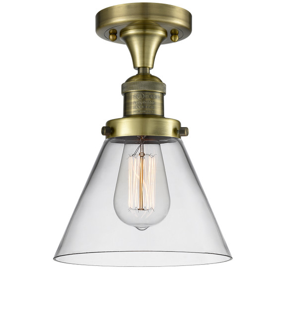 Semi-Flush Mts. Glass Down by Innovations ( 405 | 517-1CH-AB-G42-LED Franklin Restoration ) 