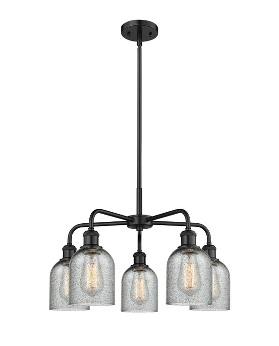 Mid. Chandeliers Glass Down by Innovations ( 405 | 516-5CR-BK-G257 Ballston ) 