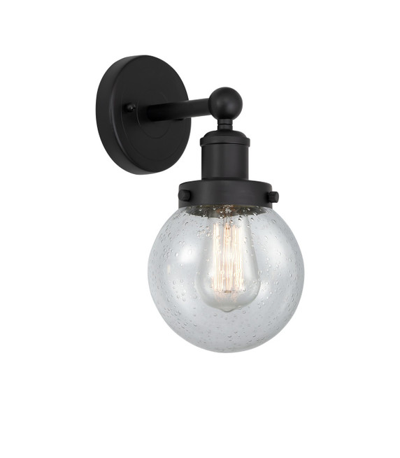 Sconces Single Glass by Innovations ( 405 | 616-1W-BK-G204-6 Edison ) 
