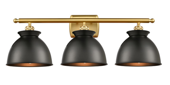 Bathroom Fixtures Three Lights by Innovations ( 405 | 516-3W-SG-M14-BK-LED Ballston ) 