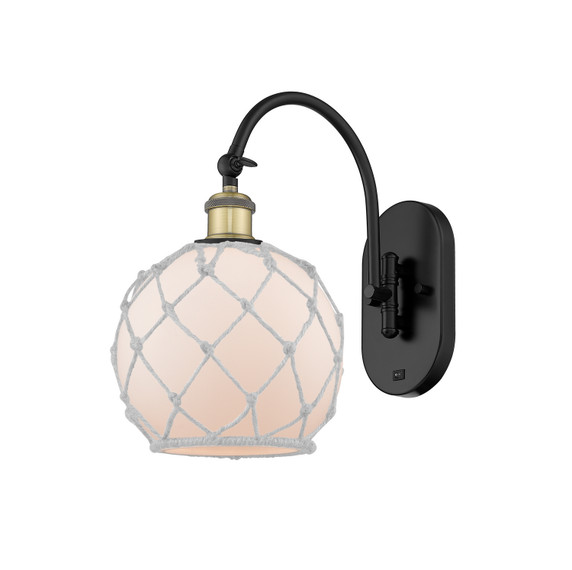 Sconces Single Glass by Innovations ( 405 | 518-1W-BAB-G121-8RW Ballston ) 