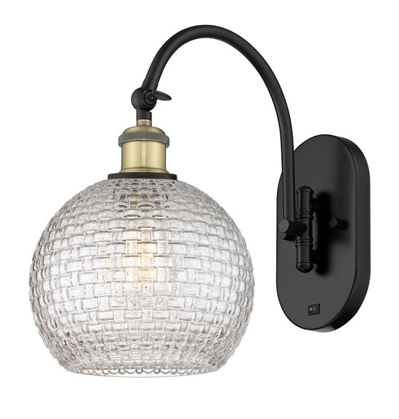 Sconces Single Glass by Innovations ( 405 | 518-1W-BAB-G122C-8CL Ballston ) 