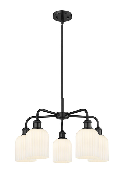 Mid. Chandeliers Glass Down by Innovations ( 405 | 516-5CR-BK-G559-5GWH Downtown Urban ) 