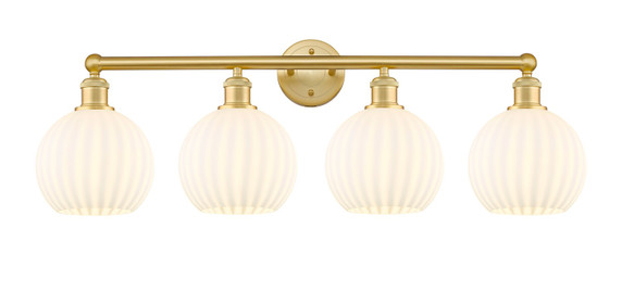 Bathroom Fixtures Four Lights by Innovations ( 405 | 616-4W-SG-G1217-8WV Edison ) 