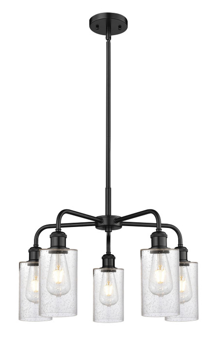 Mid. Chandeliers Glass Down by Innovations ( 405 | 516-5CR-BK-G804 Ballston ) 