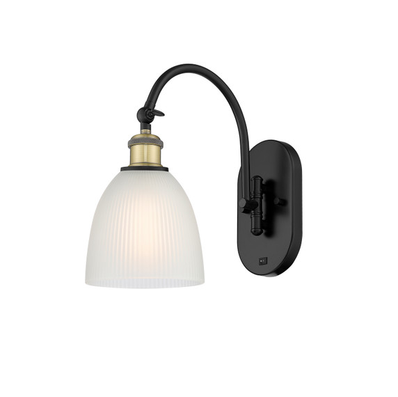 Sconces Single Glass by Innovations ( 405 | 518-1W-BAB-G381 Ballston ) 