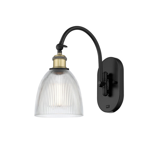 Sconces Single Glass by Innovations ( 405 | 518-1W-BAB-G382 Ballston ) 