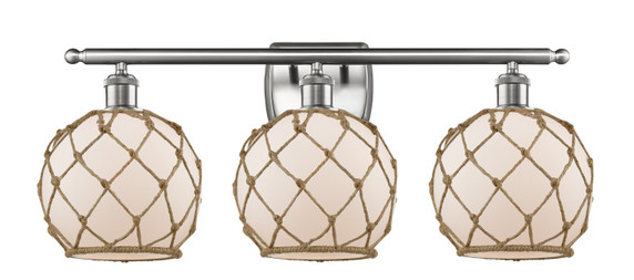Bathroom Fixtures Three Lights by Innovations ( 405 | 516-3W-SN-G121-8RB Ballston ) 