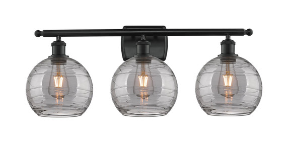 Bathroom Fixtures Three Lights by Innovations ( 405 | 516-3W-BK-G1213-8SM Ballston ) 