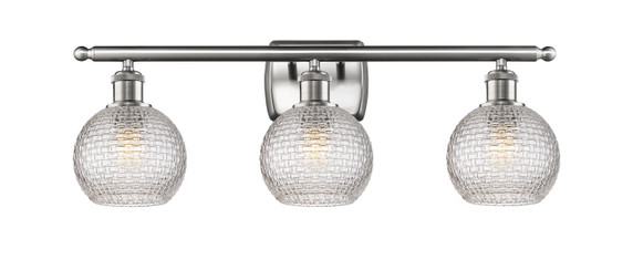 Bathroom Fixtures Three Lights by Innovations ( 405 | 516-3W-SN-G122C-6CL Ballston ) 
