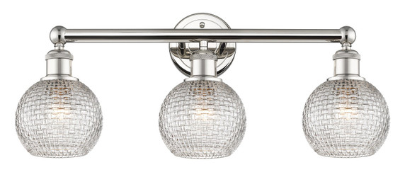 Bathroom Fixtures Three Lights by Innovations ( 405 | 616-3W-PN-G122C-6CL Edison ) 