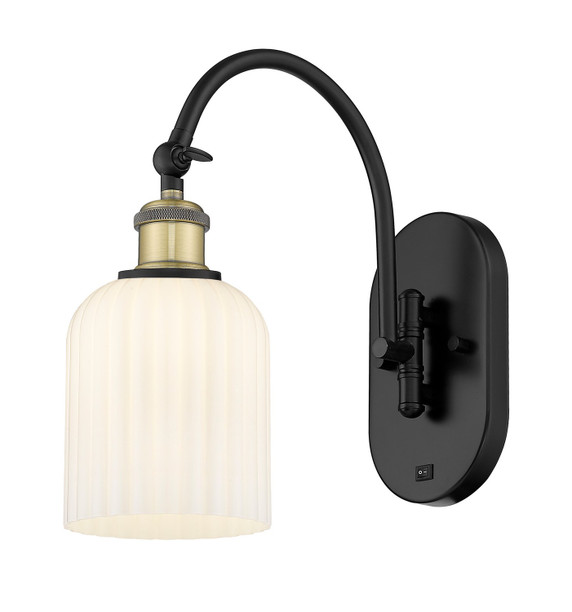 Sconces Single Glass by Innovations ( 405 | 518-1W-BAB-G559-5GWH Ballston ) 