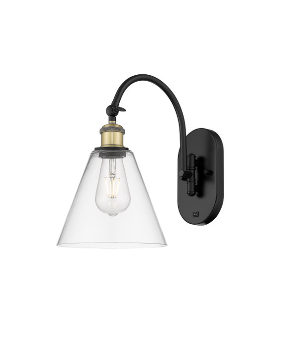 Sconces Single Glass by Innovations ( 405 | 518-1W-BAB-GBC-82 Ballston ) 