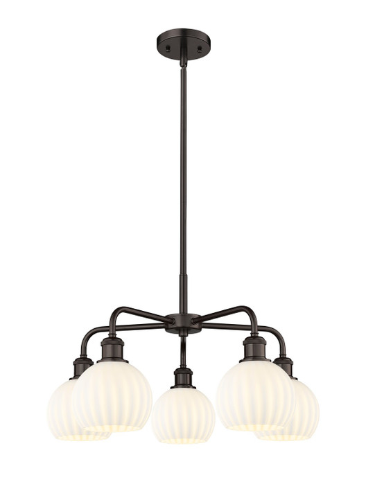 Mid. Chandeliers Glass Down by Innovations ( 405 | 516-5CR-OB-G1217-6WV Ballston ) 