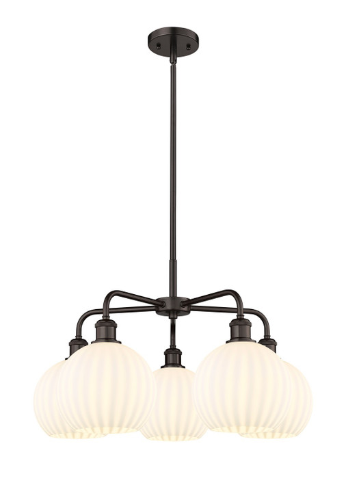 Mid. Chandeliers Glass Down by Innovations ( 405 | 516-5CR-OB-G1217-8WV Ballston ) 