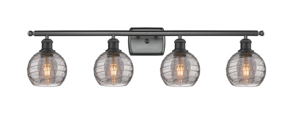 Bathroom Fixtures Four Lights by Innovations ( 405 | 516-4W-BK-G1213-6SM Ballston ) 