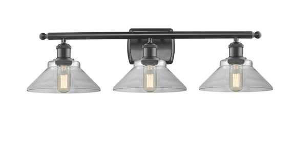 Bathroom Fixtures Three Lights by Innovations ( 405 | 516-3W-BK-G132-LED Ballston ) 