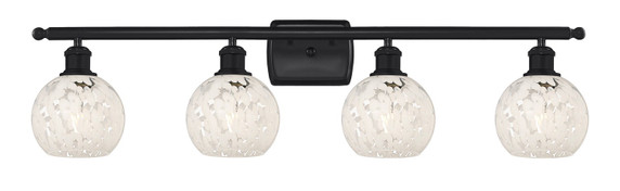 Bathroom Fixtures Four Lights by Innovations ( 405 | 516-4W-BK-G1216-6WM Ballston ) 