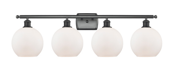 Bathroom Fixtures Four Lights by Innovations ( 405 | 516-4W-BK-G121-8 Ballston ) 