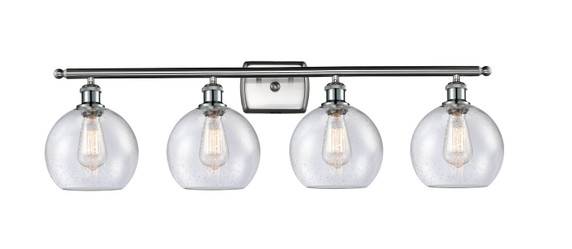 Bathroom Fixtures Four Lights by Innovations ( 405 | 516-4W-SN-G124-8-LED Ballston ) 